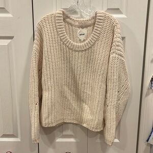 Aerie Beige Chunky Knit Sweater